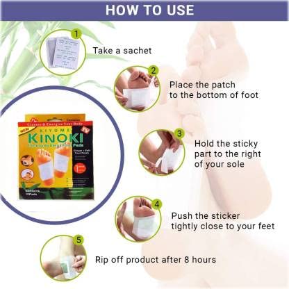 Ayurvedic Herbal Detox Foot Pads Buy 10 Get 10 Free 100% Herbal & Gentle Ingredient ( Pack of 10 )