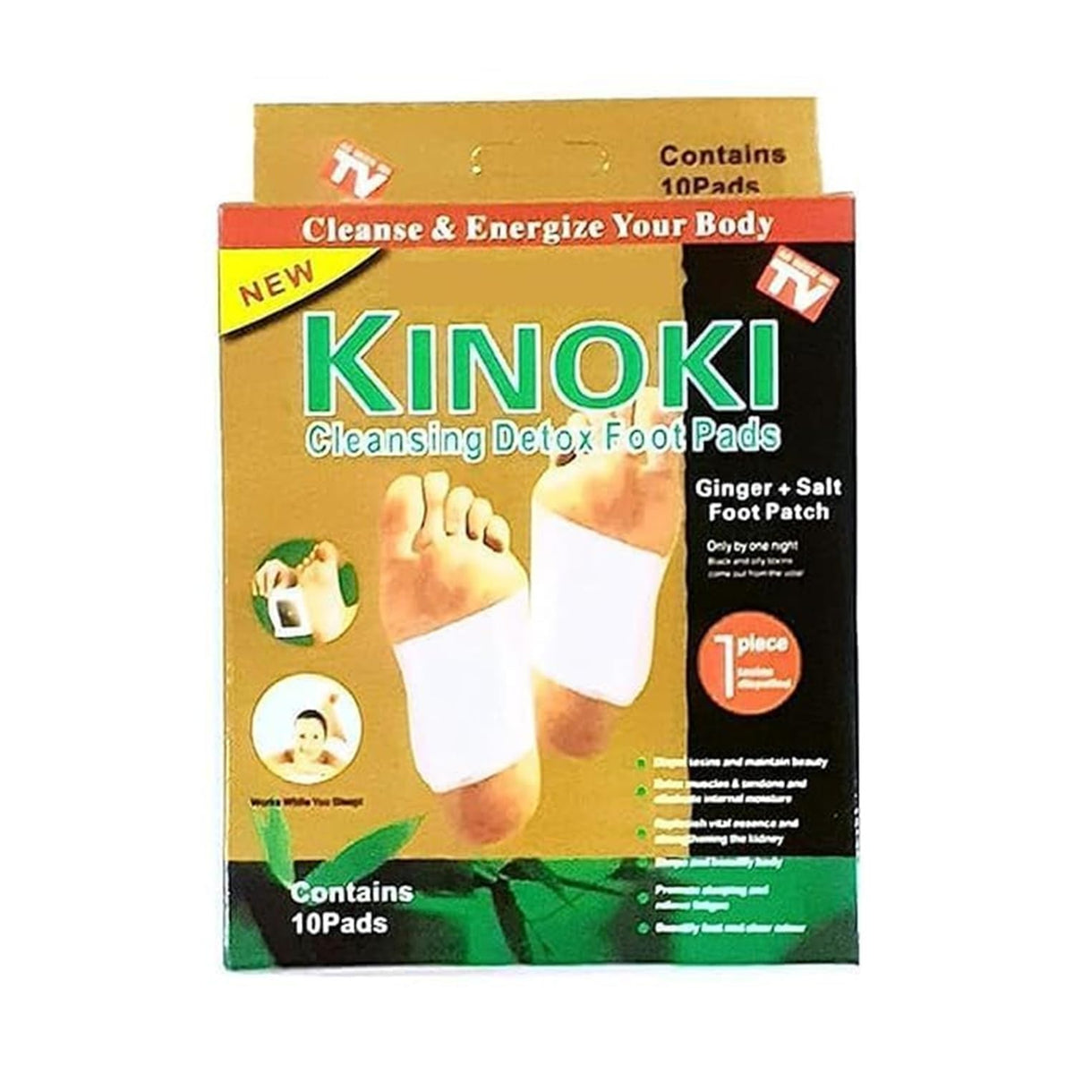 Ayurvedic Herbal Detox Foot Pads Buy 10 Get 10 Free 100% Herbal & Gentle Ingredient ( Pack of 10 )