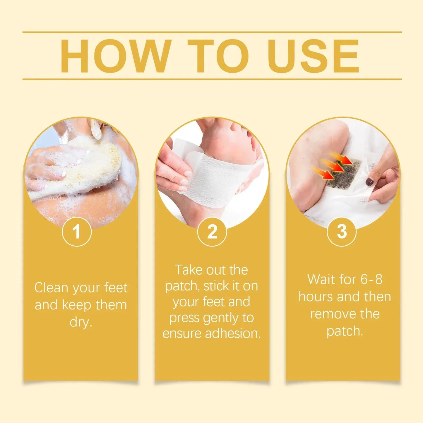 Ayurvedic Herbal Detox Foot Pads Buy 1 Get 1 Free 100% Herbal & Gentle Ingredient ( Pack of 10 )