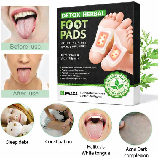 Ayurvedic Herbal Detox Foot Pads Buy 10 Get 10 Free 100% Herbal & Gentle Ingredient ( Pack of 10 )